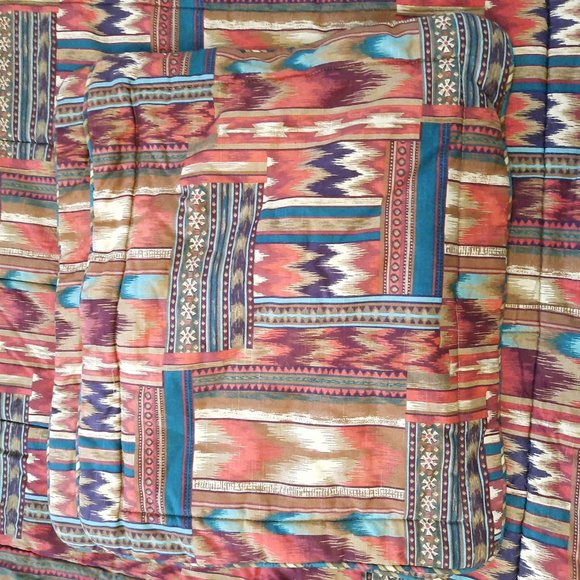 Croscill Home Fashions Cheyenne TWIN comforter blanket 2 shams southwest Aztec - Picture 5 of 11